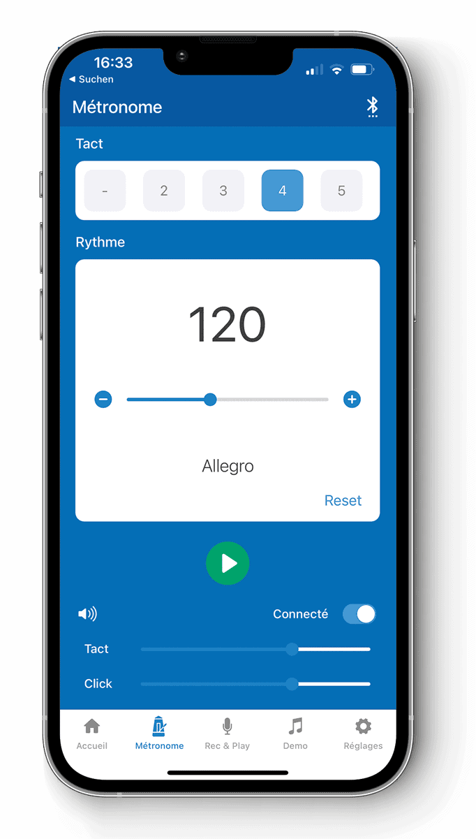 Application adsilent, écran d'enregistrement et de lecture